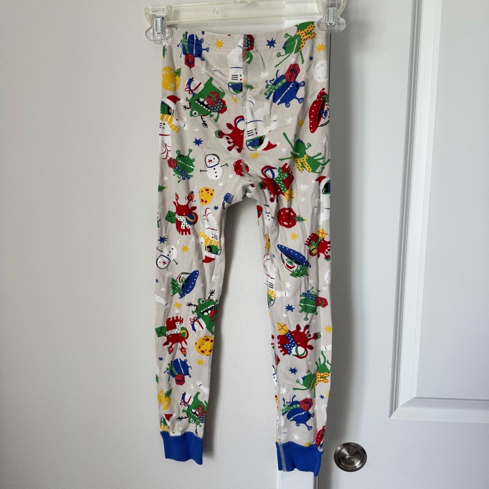 Hanna Andersson Christmas Monster Pajama Pants Size 6-7 100% Organic Cotton - Picture 6 of 8